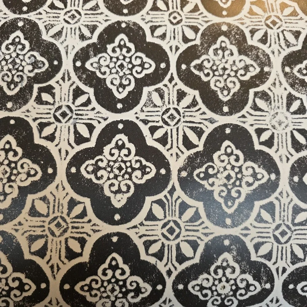 Wall Paper Wall‎ Covering Black & White Geometric Pattern Farmhouse 10+ Yards